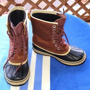 Women's Sorel 1964 Premium NL1718-206Waterproof Leather Rubber BootsUS Size 6